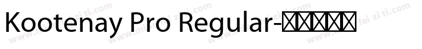 Kootenay Pro Regular字体转换